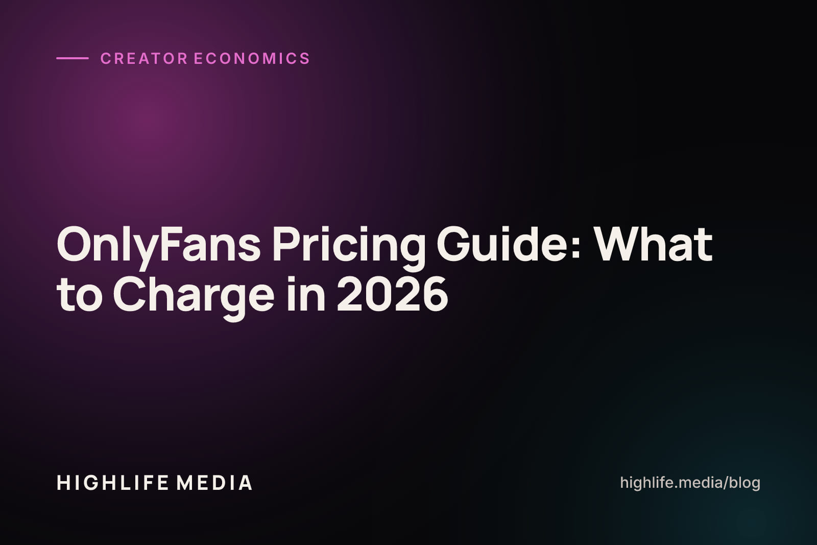 OnlyFans pricing guide shown as a subscription revenue dashboard on a laptop screen